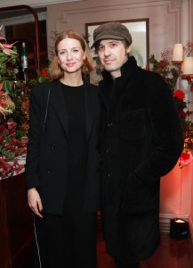 LONDON, ENGLAND - NOVEMBER 29: Caitriona Balfe (L) and Tony McGill attend the UK Special Screening after party for "Leave The World Behind" at Kettners on November 29, 2023 in London, England. (Photo by Dave Benett/WireImage)