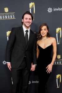 Josh Allen, Hailee Steinfeld at the 14th Annual NFL Honors held at Saenger Theatre on February 06, 2025 in New Orleans, Louisiana.