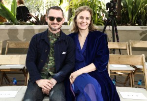 Elijah Wood and Mette-Marie Kongsved in the front row (Photo by John Salangsang/WWD/Penske Media via Getty Images)