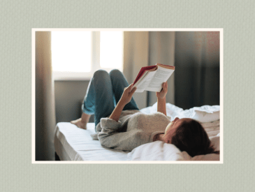 teen reading book